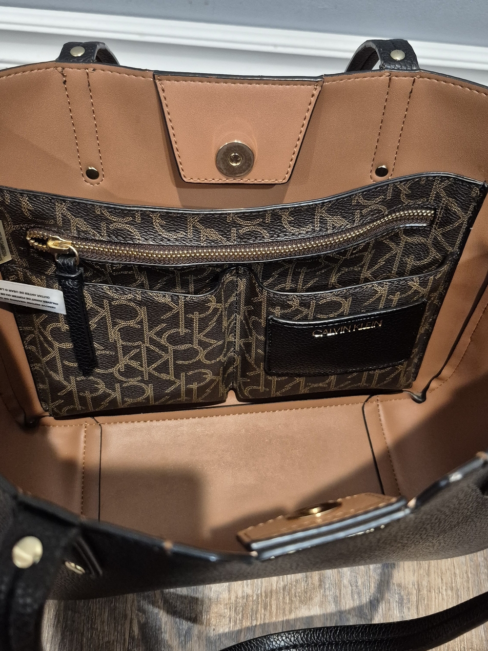 Calvin Klein Black Leather Tote Bag - Picture 12 of 16